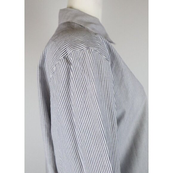 WOMEN'S STRIPED FLORAL EMBROIDERED BUTTON UP SHIRT - BAXTER & WELLS - SIZE 14 - Picture 6 of 10